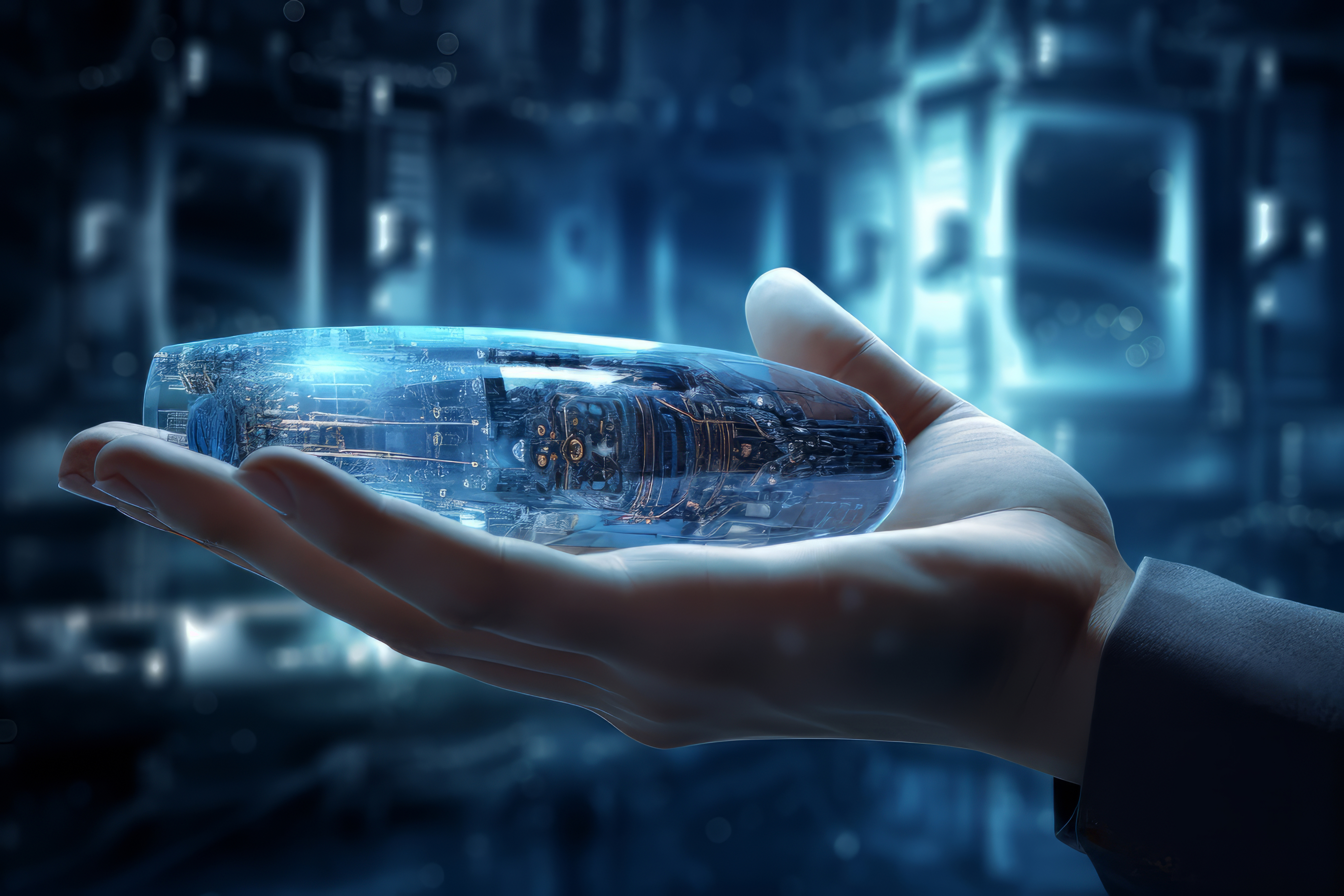 Futuristic Business Scene